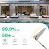 9ft Half Umbrella Outdoor Patio Umbrella Market Umbrella with Crank, 1/2 Round Wall Umbrellas 5 Sturdy Ribs UV Protection 2