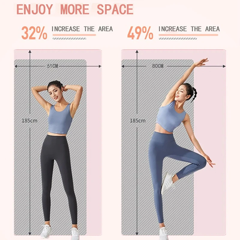185*60CM Thick Non-slip Yoga Mat High-density Sports Fitness Mat For Home Sports Pilates Gymnastics Exercise Gymnastics yoga mat