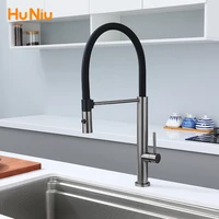ก๊อกน้ําห้องครัวก๊อกน้ําอ่างล้างจานยางดึง Stream Sprayer ก๊อกสแตนเลส 304 Rotatable KITCHEN Mixer Water TAP Crane 4