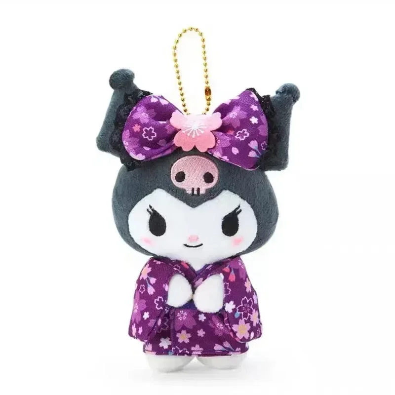 

14cm Sanrio Japanese Cute Sakura Kimono Series Kuromi My Melody Cinnamoroll Stuffed Plush Toy Cartoon Pendant Doll Kids Toy Gift