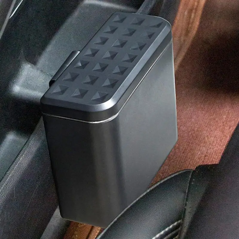 Car Trash Bin Car Organizer Trash Can Leak-Proof Auto Dustbin With Lid Bin For Vehicle Can Interior