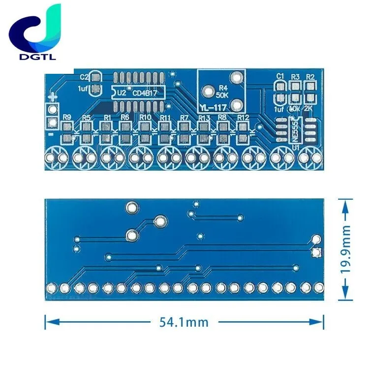 스마트 전자 키트 NE555+CD4017 가벼운 물 흐르는 빛 LED 모듈 DIY 키트