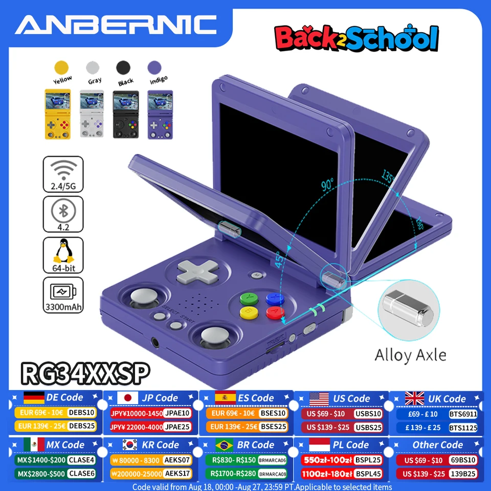 その他 Anbernic RG34XXSP Amazon.co.jp: Anbernic RG34XXSP Flip 携带型ゲーム機 折畳み