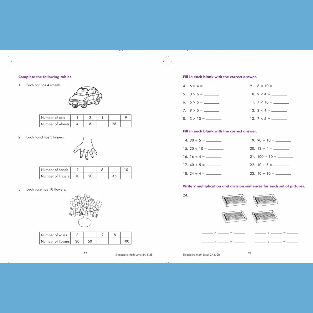4books/set Singapore Math Appropriate for Students learning math practice worksheet Workbook math improvement kid children learning english workbook