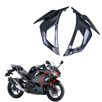 Motorcycle Carbon Fiber Turn Signal Light Cover Cowl Lamp Fairing Panel For Kawasaki Ninja 400 EX400 2018 19 2020 2021 2022 2023