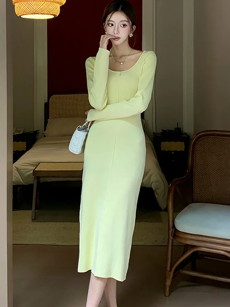 green emerald velvet dress Green Black Winter Knit Sweater Midi Dress