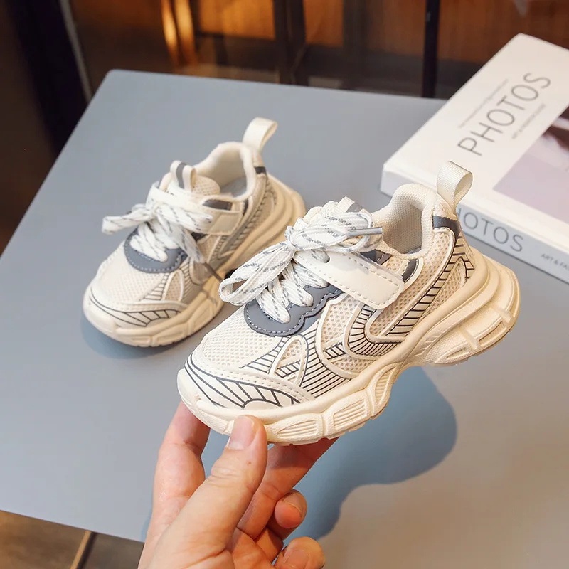 Children Sports Shoes Air Mesh Toddler Boys Girls Casual Sneakers Color Matching Kids Running Shoes 2023 Spring Autumn New 3