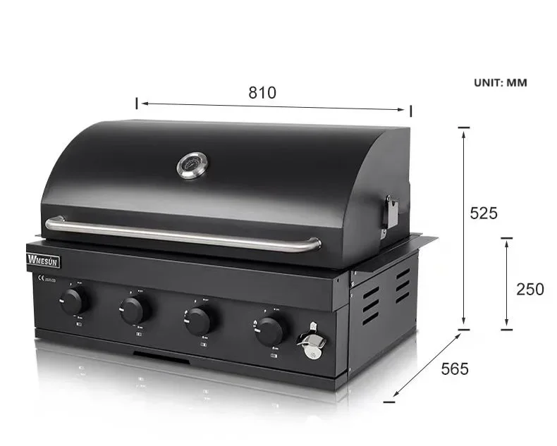 barbecue bbq grills gas built in grill outdoor cooker with oven and portable 4 burner grill machine