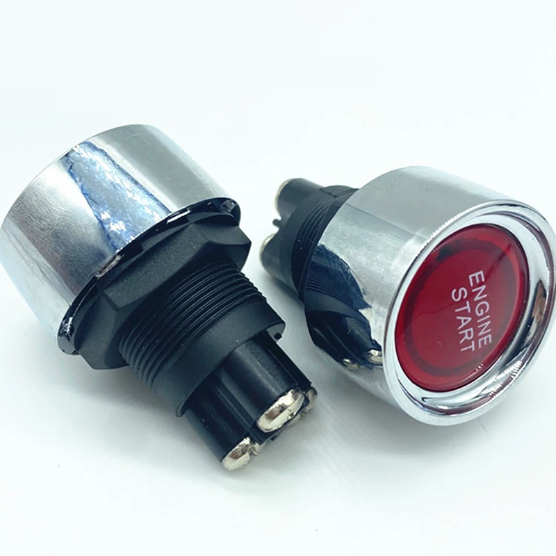 자동차 개조 엔진 시동 전원 단추 스위치, 점화 스위치, 12V, 24V, 22mm