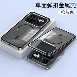 Magnetic Matte Texture Acrylic Phone Case - Shockproof and Skin - friendly Cover for Nothing Phone (4a) Pro (Grey)