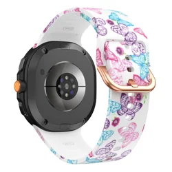 Colorful Sunflower and Leopard Floral Silicone Sport Band - galaxy 8 classic (Butterfly)
