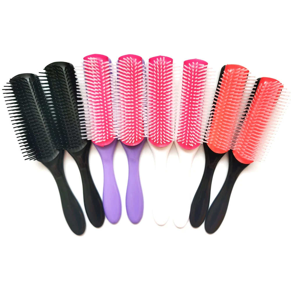 9 Rows Detangling Deman Hair Brush Scalp Massage Hairbrush Styling