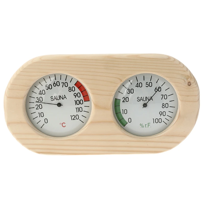 

Spruce Sauna Thermometer Made of Wood for Temperature Humidity Measuring Hygrometer Temperature Meter Climate Meter Dropship