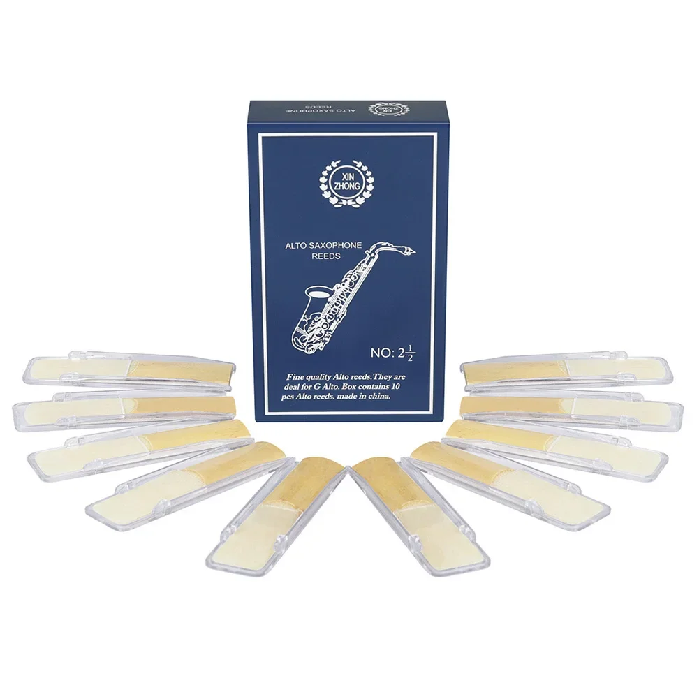 Eb Alto Saxophone Reeds Strength 2.5 with Box 10 Pack