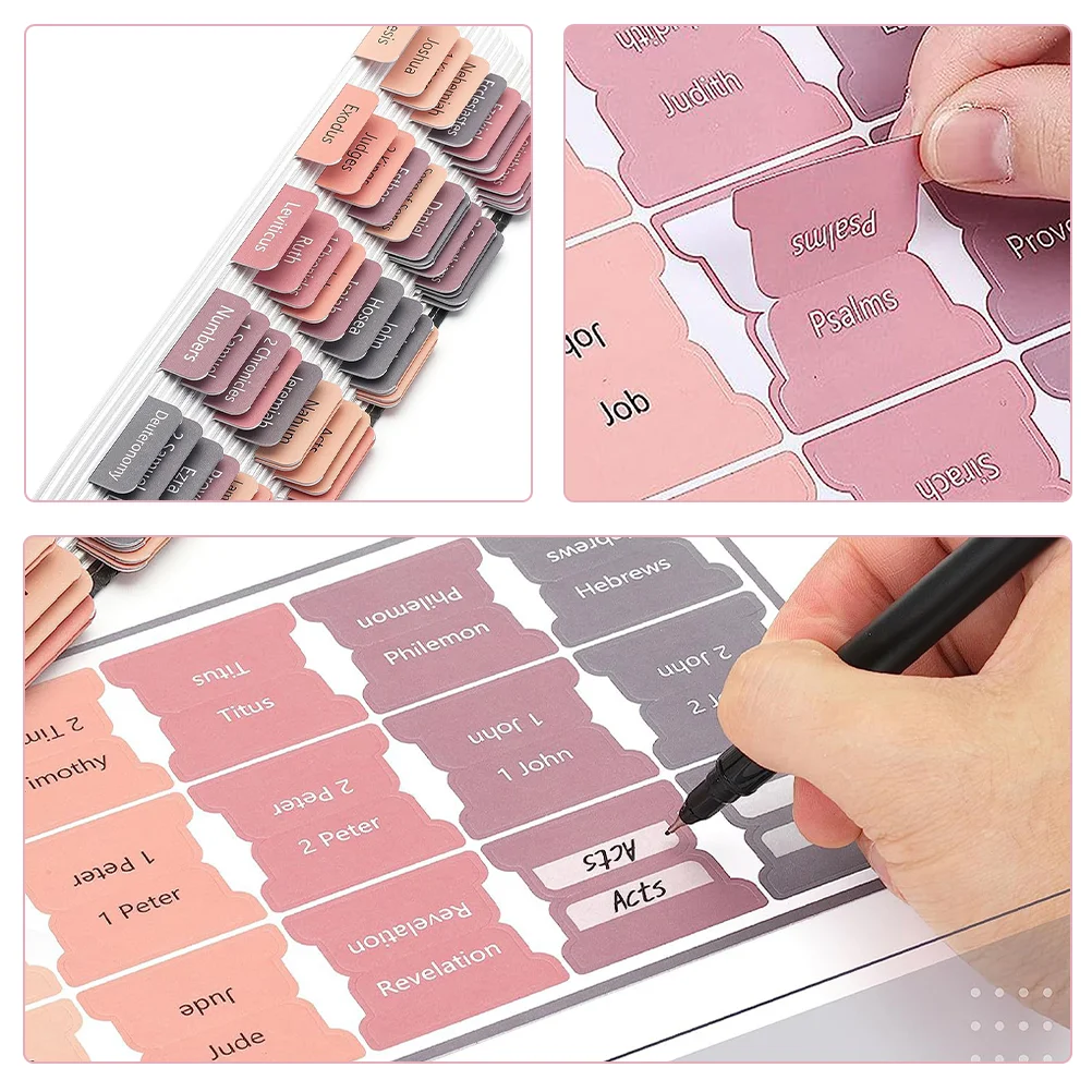 5 Sheets of Paper Bible Tabs for Women Decorative and Practical Bible Study Tabs for Easy Referencing 4