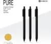 Kaco Pure Refillable Retractable Gel Pen Black Ink 0.5mm Medium Pen Tip 10 Pack Casual Quick-Drying Aesthetic Note Pen Office Su 5