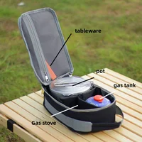 Outdoor tableware cookware storage bag thickened gas tank storage bag camping handbag 1