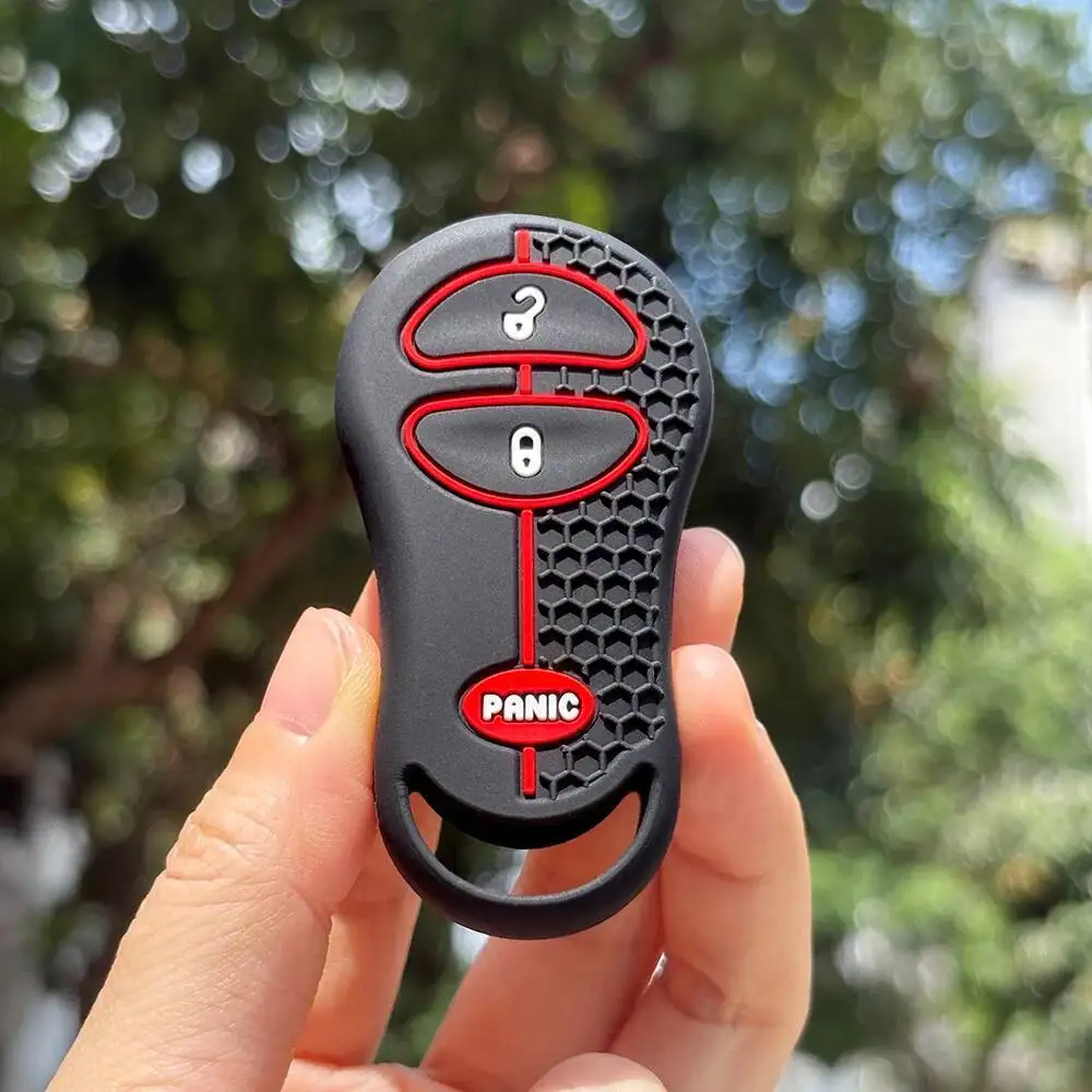 Premium Key Fob Protector with Caps for Chrysler, Jeep, and Dodge