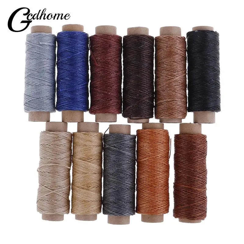 50mRollWaxedSewingThreadForLeatherShoeHandStitchingCrafts