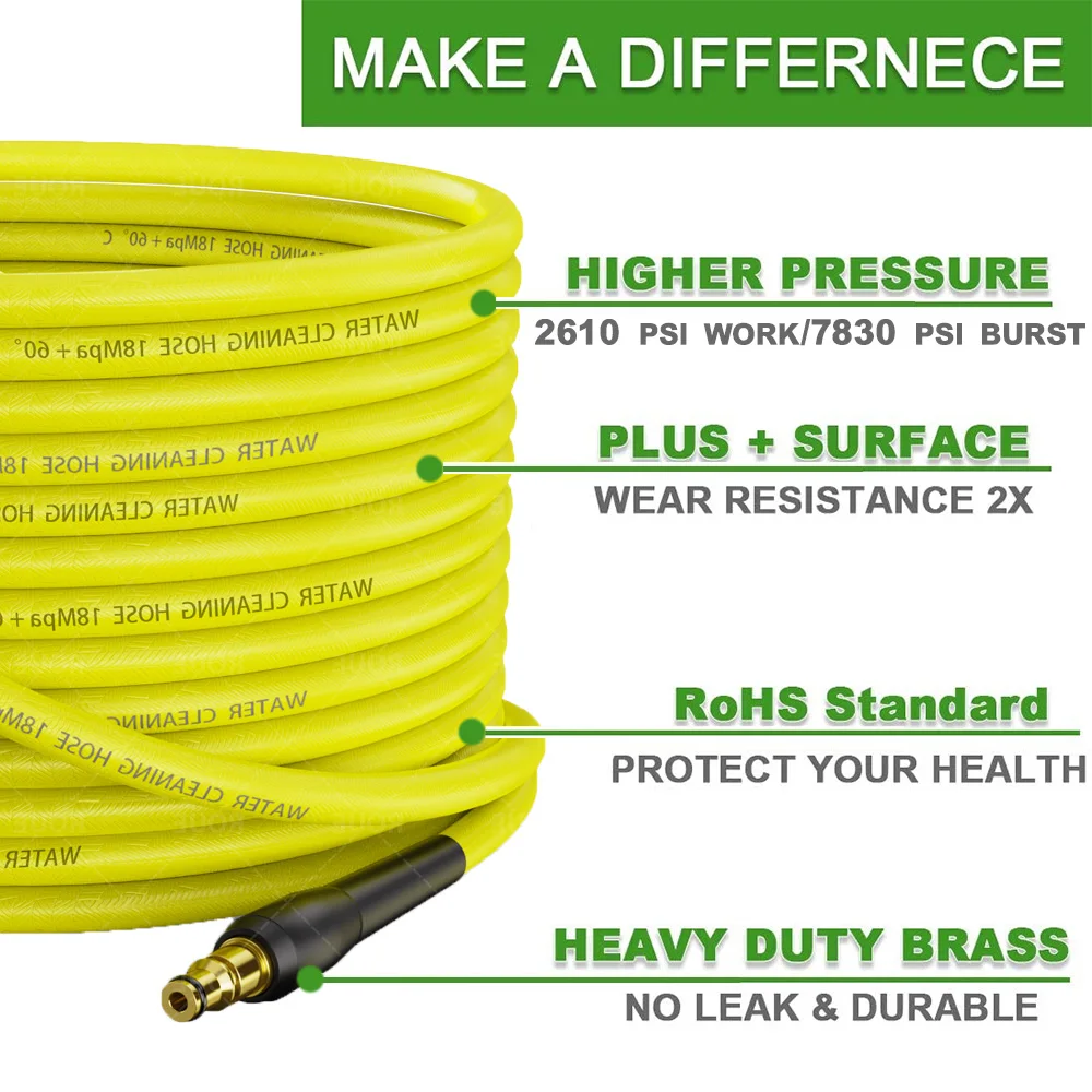 10m High Pressure Water Cleaning Hose Pipe  For Nilfisk STIHL Gerni Cleaning Hose Pipe Cord High Pressure Washer Extension Hose 2