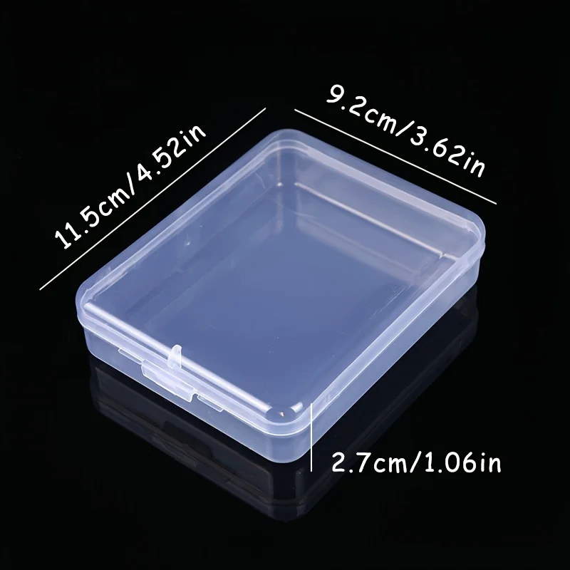 MOHAMM 1pc Desktop Transparent Plastic Storage Box,for Scrapbooking, Dustproof Accessories Storage Case, Sticker