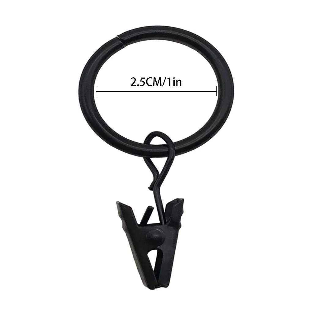 Shower Curtain Rings Rustproof Clips 10pcs Home Decoration