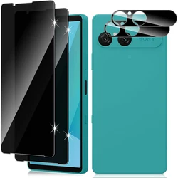 Premium 2.5D 9H Privacy Screen Protector - Anti - Spy Protective Shield - 3Glass 1Camera Film