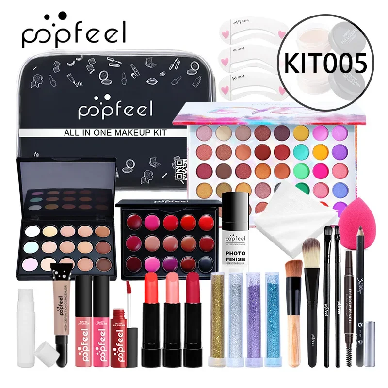 Make Up Sets Eyeshadow Lipstick Eyebrow Concealer Powder Brush Complete Makeup Kit For Women Female Beginner Student Full Set 2