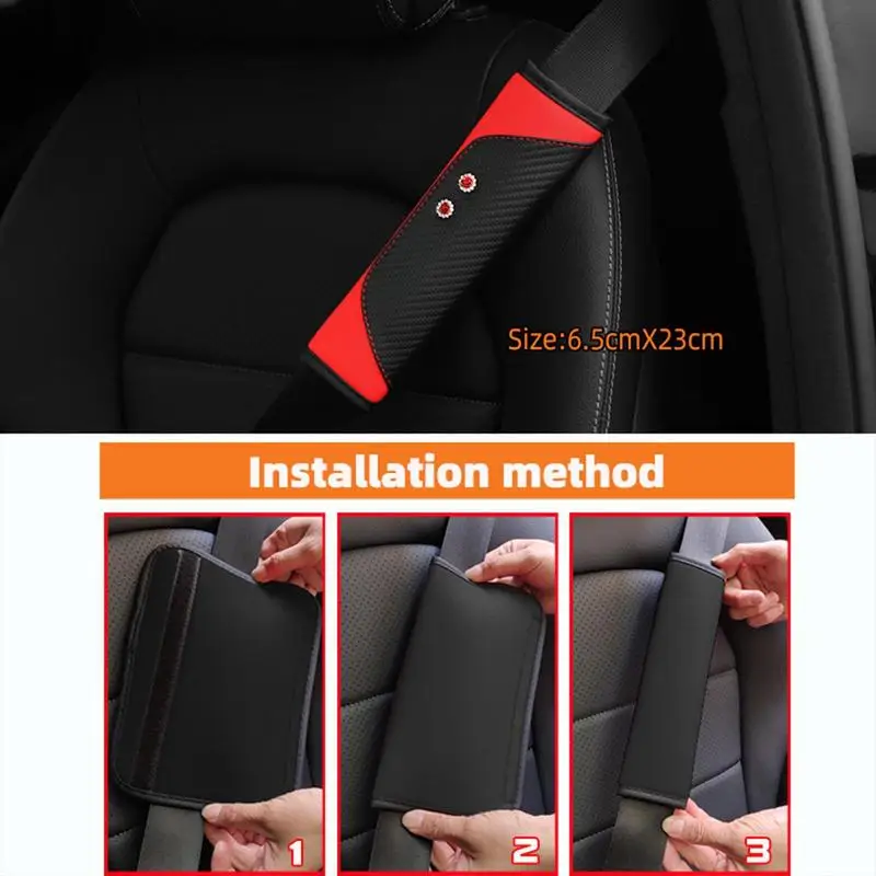 Pu Leder Sicherheits gurt Schulter bezug Sicherheits gurt Zubehör  atmungsaktiver Schutz Sicherheits gurt Polster Pad Auto Interieur Zubehör -  AliExpress