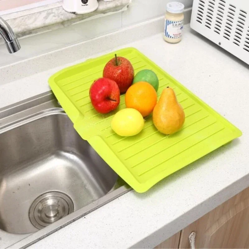 Tableware Drain Rack Multi-functional Plastic Drain Tray Fruit Vegetable Tray Countertop Bowl and Chopsticks Storage Rack storage tray kitchen tray water tray