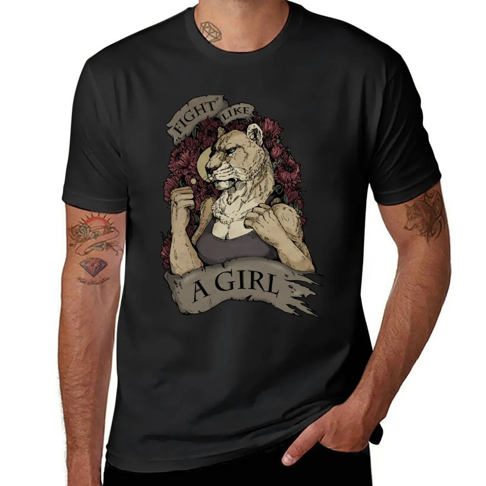 

FIGHT T-Shirt oversizeds anime summer tops heavy weight t shirts for men