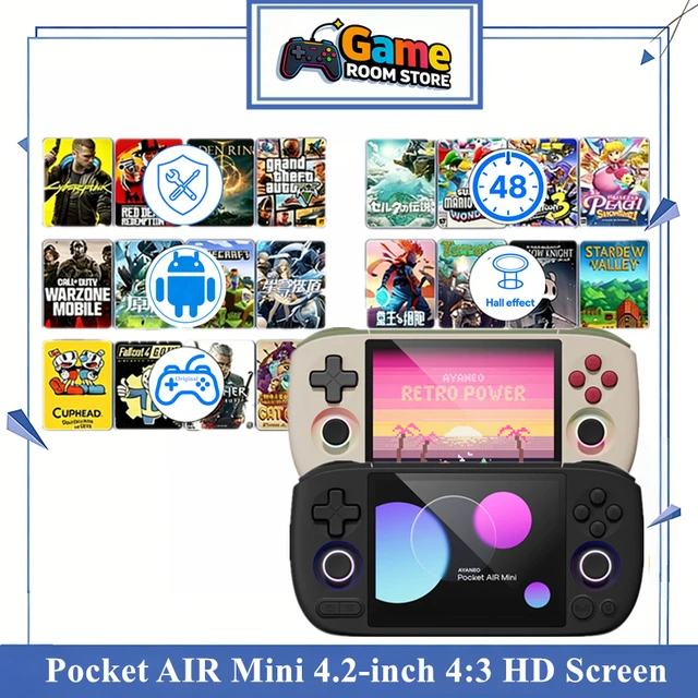 AYANEO Pocket AIR Mini 4.2 pouces écran rétro Android consoles de jeu portables MTK Helio G90T Hall Joystick rétro consoles de poche 1