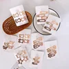 4PCS/lot Baby Solid Hair Clips Star Rabbits Bear Hairpins for Girls Children Milk Tea Color Geometric Pins Cute Hair Accessories 2