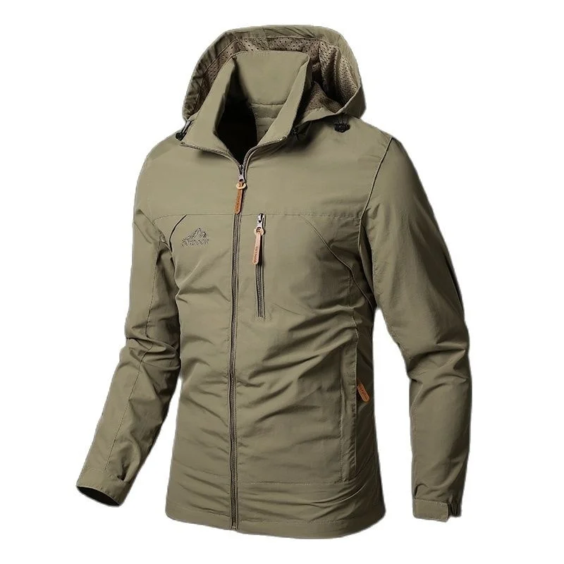 Men's Knitted Windbreaker Coat Cold Waterproof Jackets Custom Logo Sports Sweat-shirts Down Light Winter Free Shipping Hooded