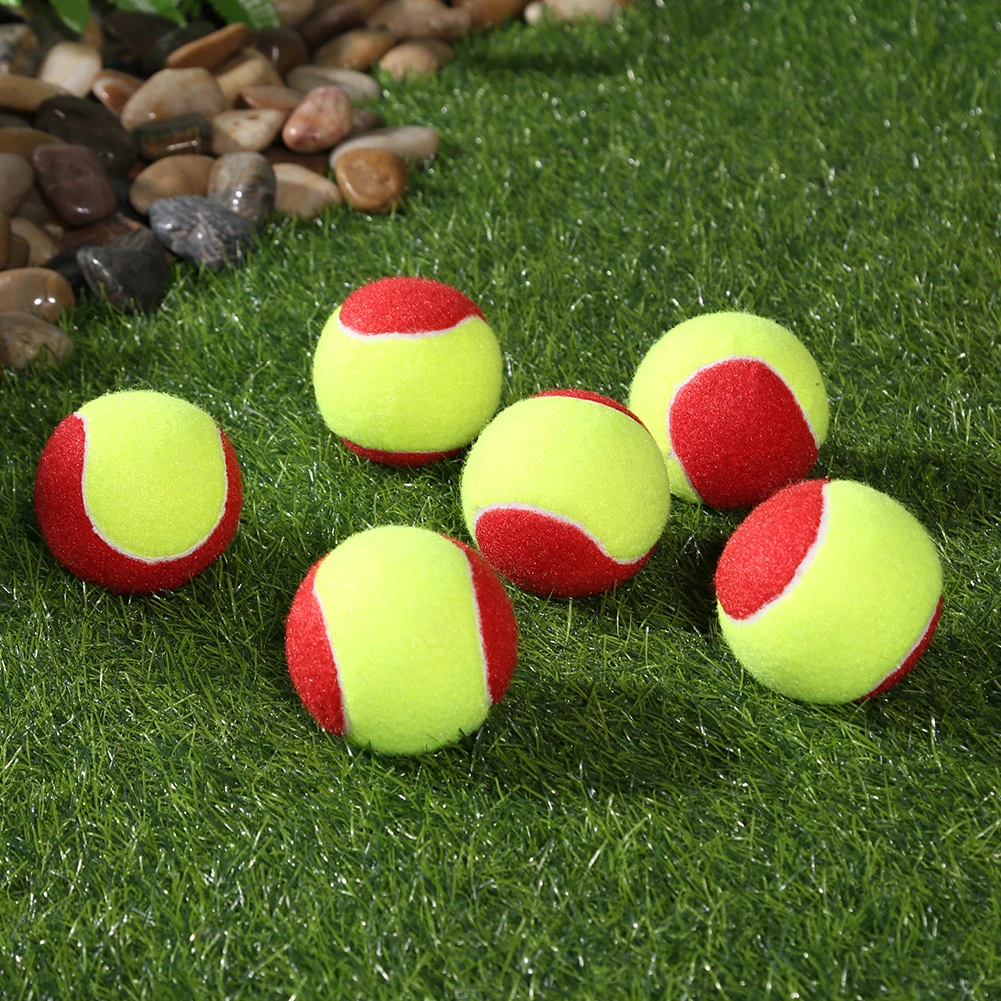 1/6pcs Beach Ball Kids Soft Training Beach Tennis Ball Outdoor Sports Tennis Toy Supplies for Children Beginners Practice Gifts tennis balls