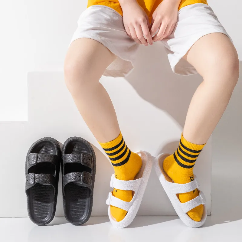 Household Slippers Bathroom Quick-Drying Slides Thickened Non-Slip Sandals Thick Sole House Shoes Summer Beach Slippers