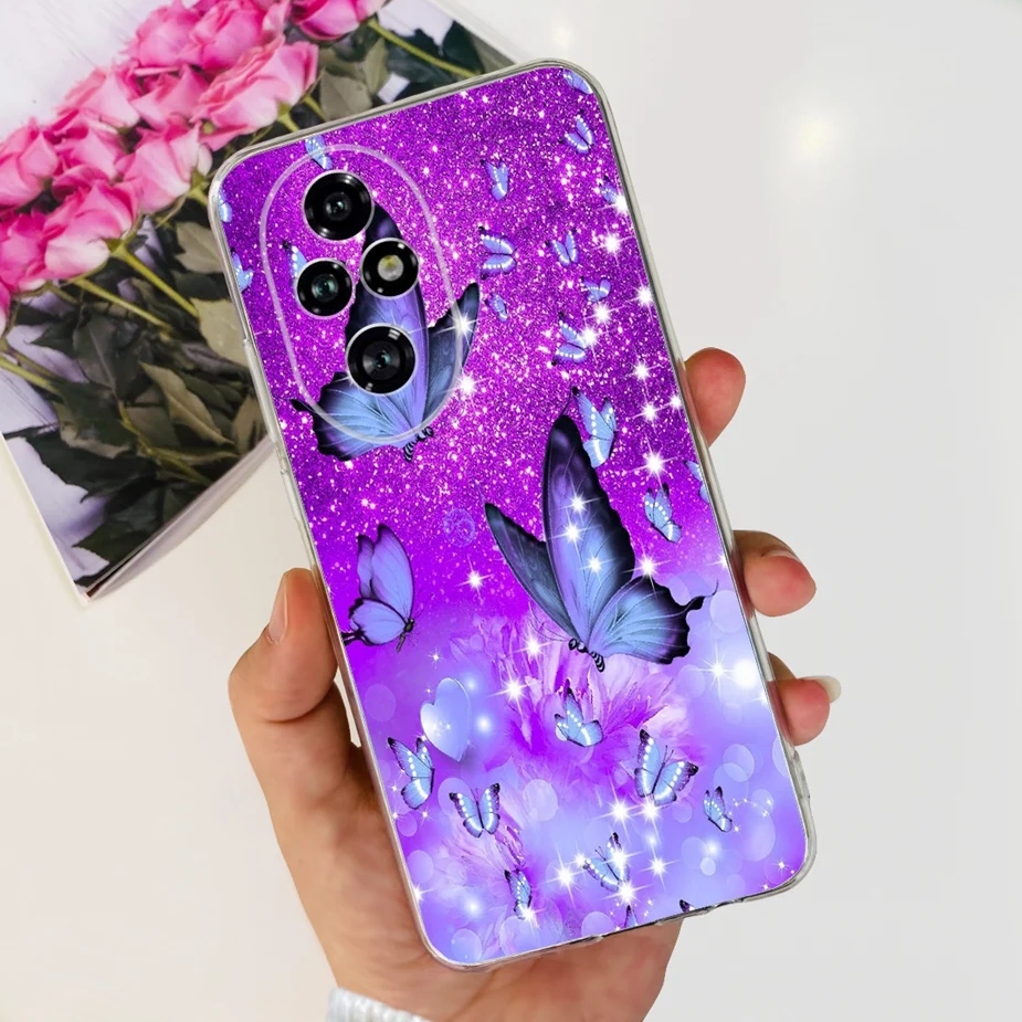 Cute Cat & Butterfly Painted Soft Silicone Phone Case -