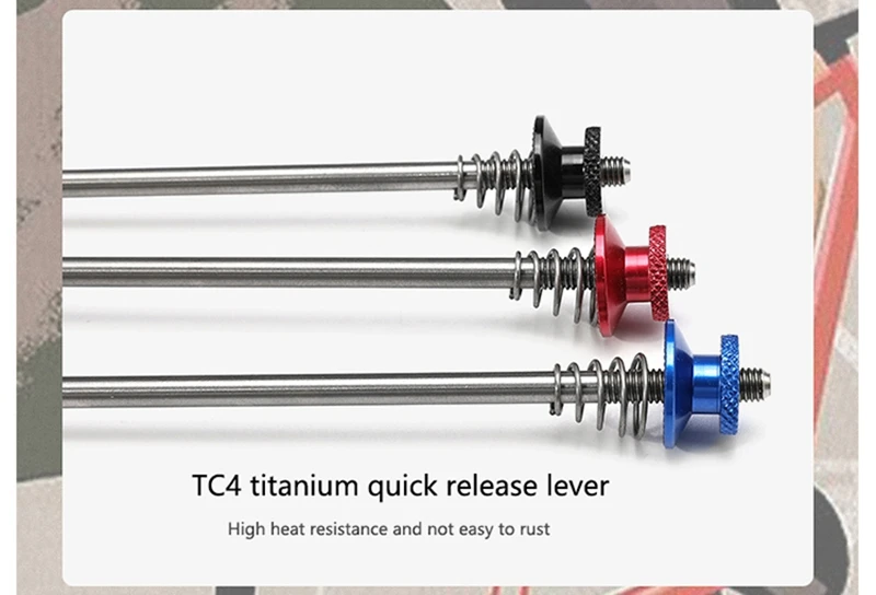 Description Picture 6 of itemENLEE Titanium Ti Skewer QR Bicycle Quick Release Skewer Lever MTB Bicycle Cycling Hub Road Bike Quick Release MTB Parts