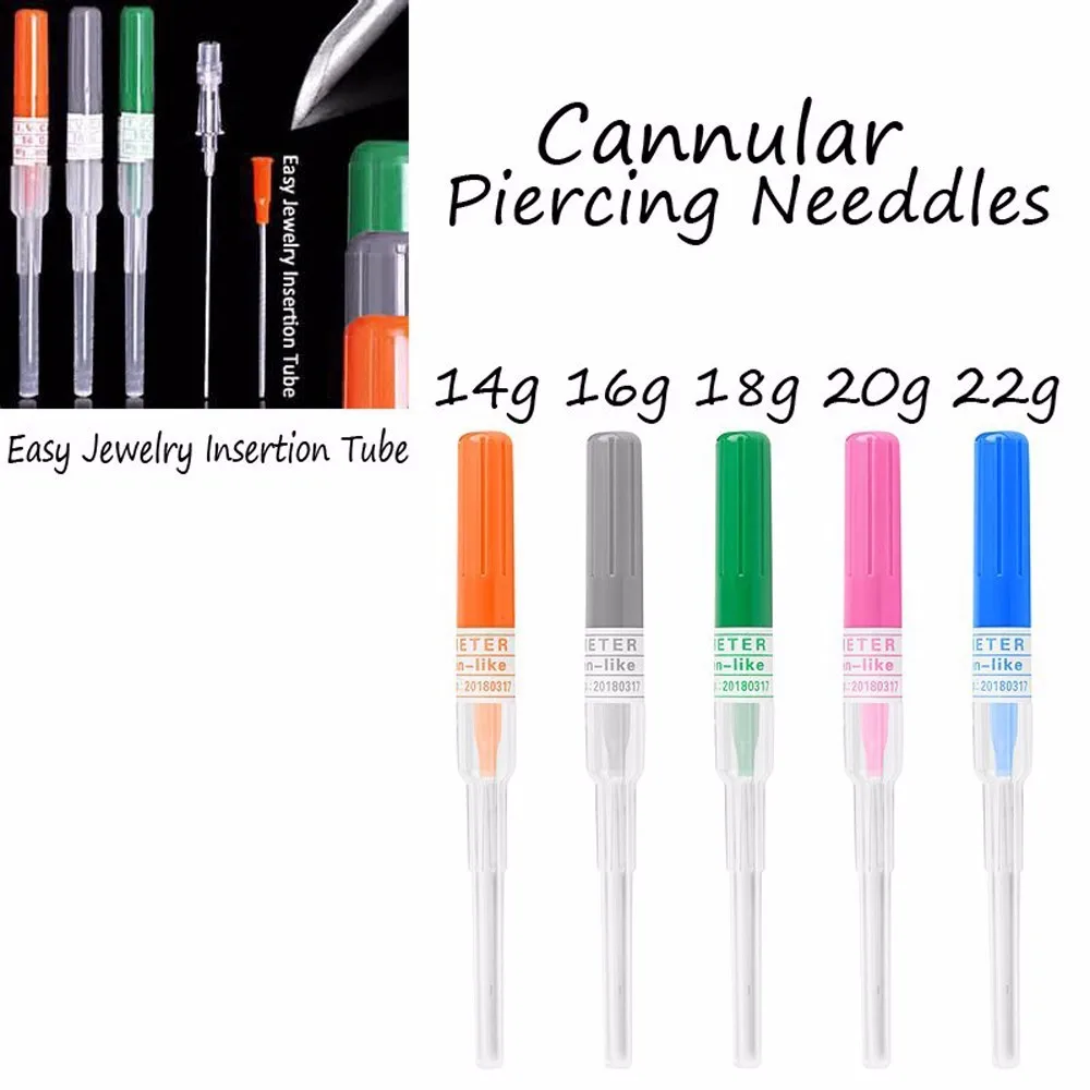 

I.V. Catheter Needles Disposable Sterilized U Pick Tattoo Piercing Needle 14G 16G 18G 20G 22G