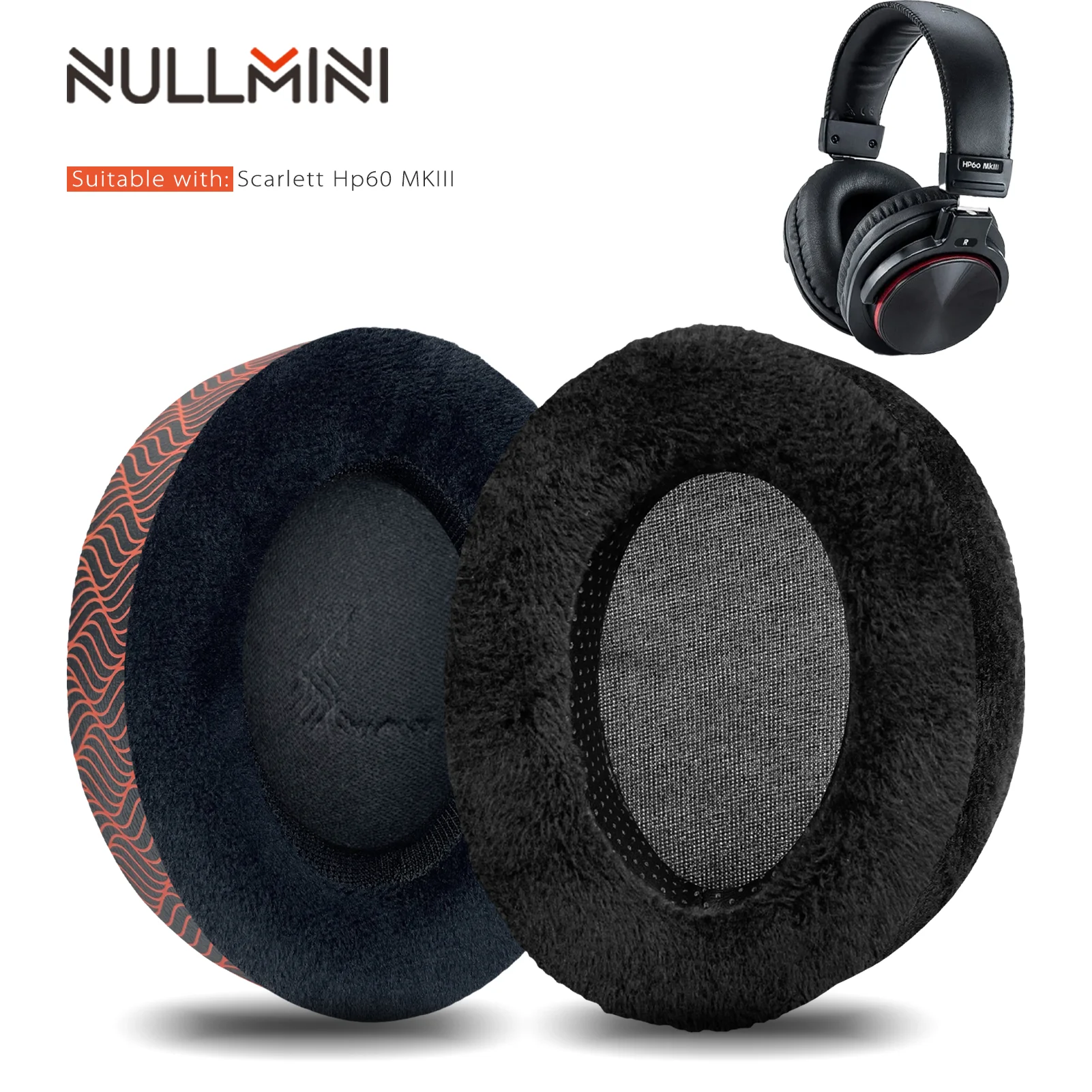 Nullmini Cooling Gel Earpads for Scarlett Hp60-MKIII Headphones Replacement Ear Cushion Sleeve Earmuffs