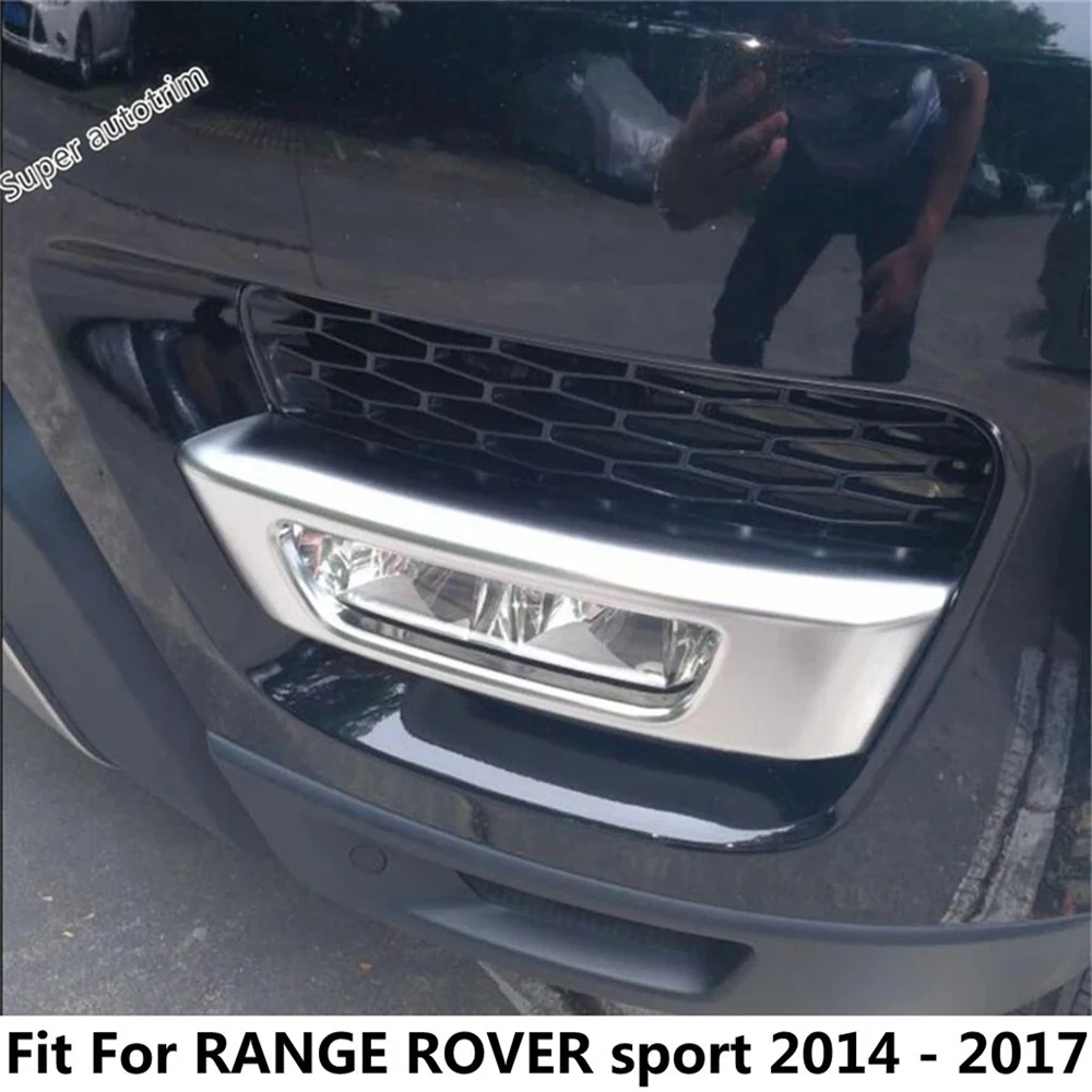 

Car Front Fog Lights Lamps Frame Decoration Cover Trim Fit For RANGE ROVER Sport 2014 2015 2016 2017 ABS Accessories Exterior