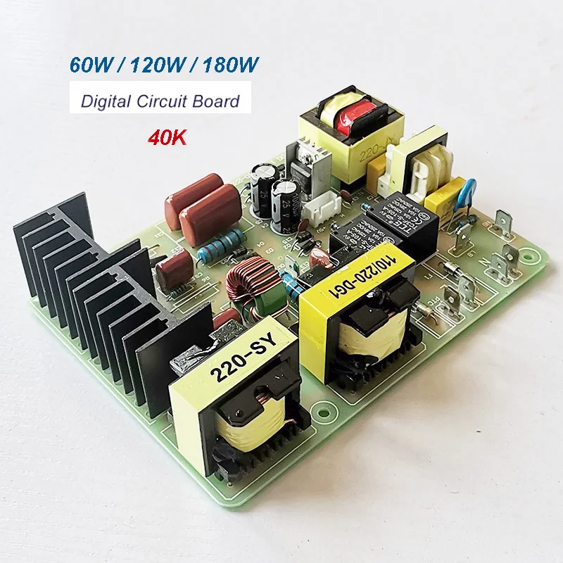 초음파 클리너 PCB 드라이버 보드 회로 기판 키트, 40KHz 초음파 변환기 포함, 180W