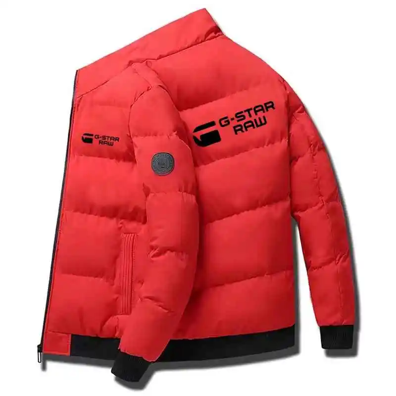 Mens Down Jacket New Winter Thick Men Warm Zip Up Parka Jackets Casual Men's Outwear Coats Male Windbreak Cotton Padded Down Zipper Jacket