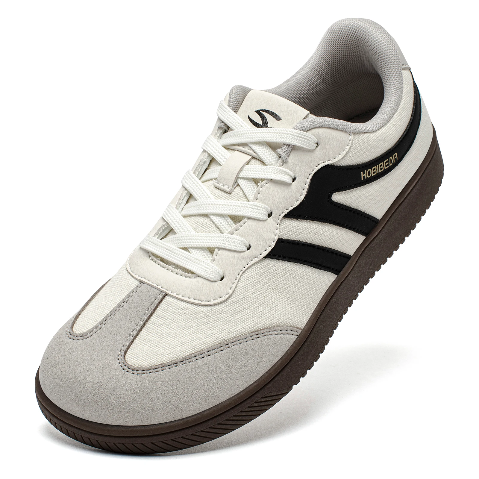 HOBIBEAR Tênis de bico largo unissex sapatos de caminhada com cadarço tecido antiderrapante tênis casual 9