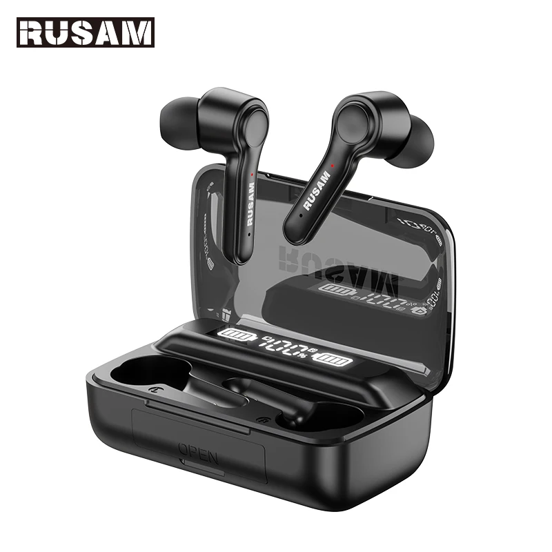 Écouteurs sans fil RUSAM AR30 - Écouteurs casque TWS Bluetooth 5.2 | Stuff Enough.be