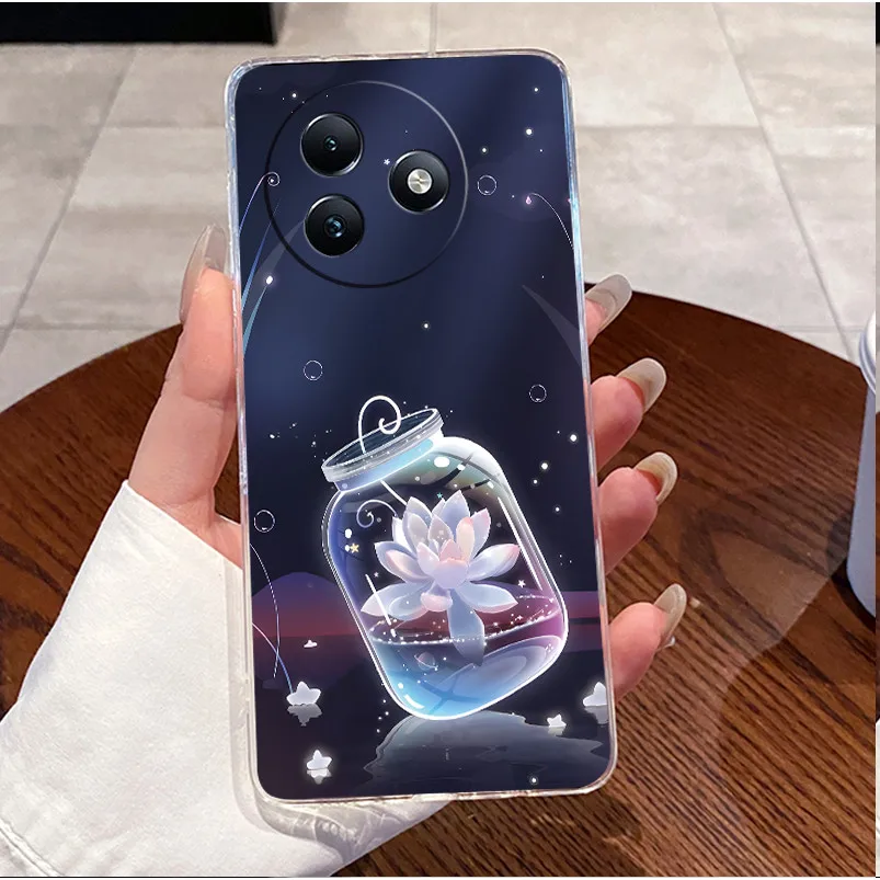 Clear Case with Cute Love Rabbit Cartoon - Luxury Soft Silicone TPU Cover