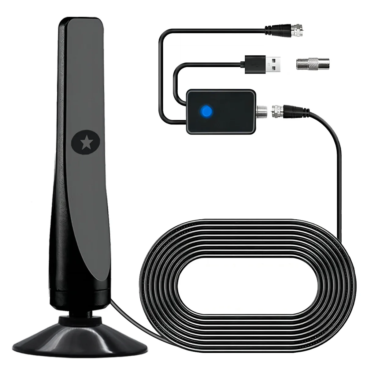 TV Antenna Indoor High-definition Ground Wave Digital TV Antenna HDTV Antenna Suction Cup