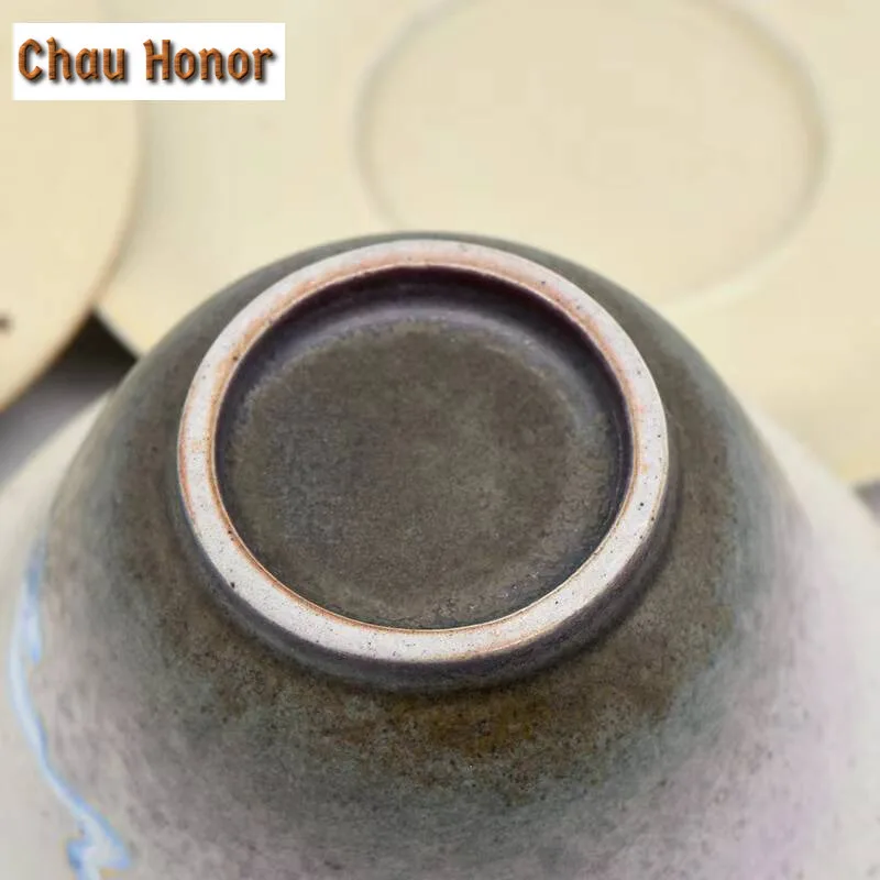 160ml Retro Coarse Pottery Deer Gaiwan Zen Sopera Ceramic Soupers with Lids Tea Tureen  Tea Brewing Cover Bowl Teaware Supplies