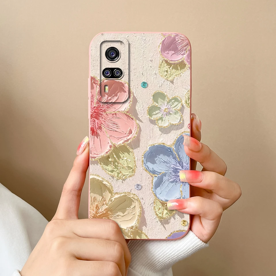 Cute Panda Dog & Floral Liquid Shell Soft Protective Luxury Case - Vibrant Design Cover