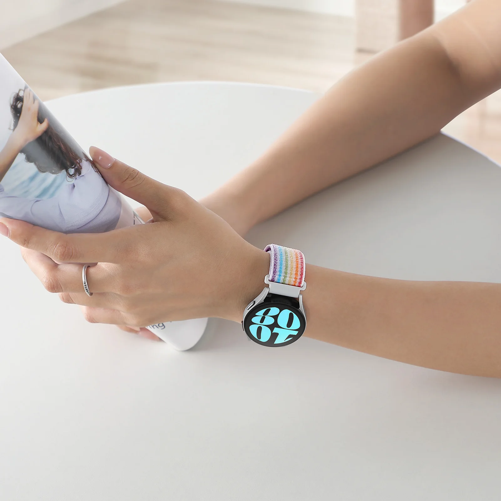 Nylon Loop Smartwatch Wristband - Adjustable Bracelet Strap